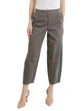 Pantaloni palazzo cropped a vita media Please